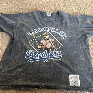 Vintage Gray Brooklyn Dodgers Short Sleeve Tee